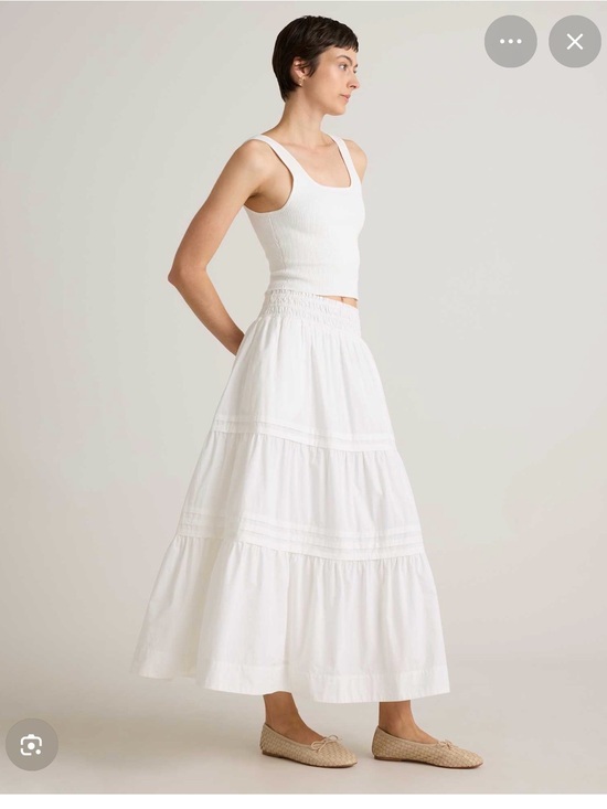 Quince Dresses & Skirts - NWOT Quince organic cotton White Tiered Maxi Skirt